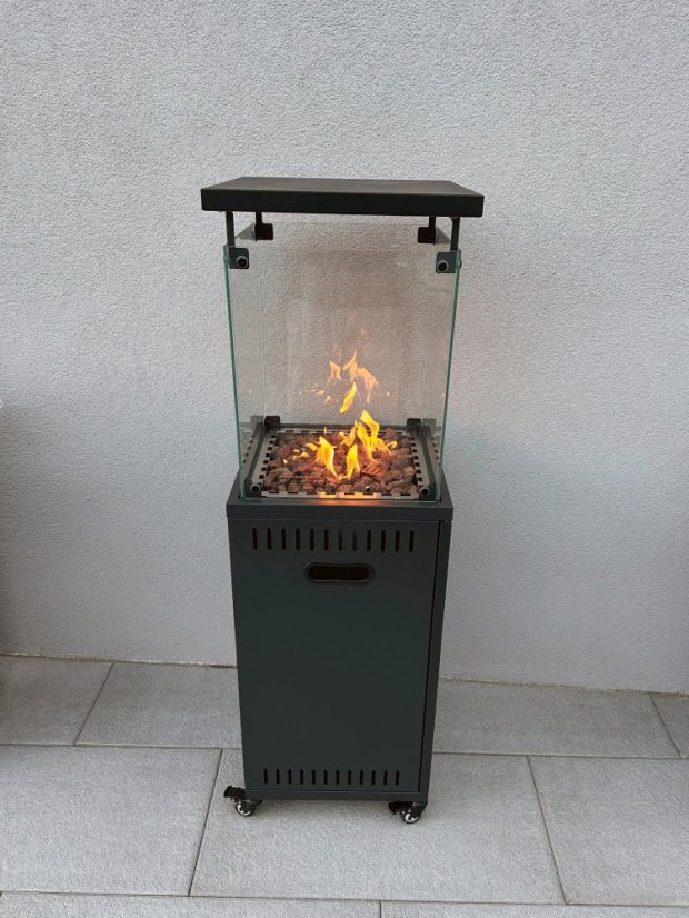 ALDOTRADE terasový plynový ohrievač BISTRO 136cm čierny