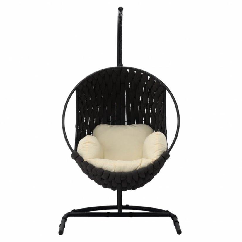 Závesné kreslo TABANI čierne