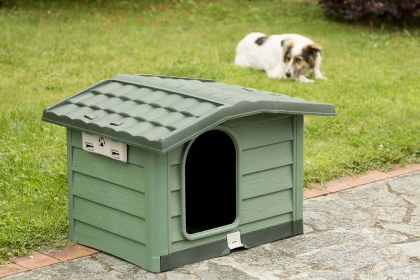 ALDOTRADE Psia búda Bungalow strednej 89x75x62cm - Názov varianty: Zelená