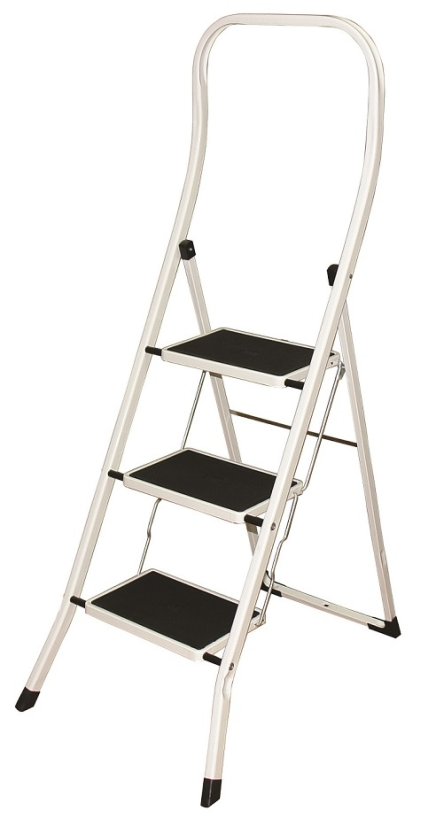 ALDOTRADE Schodíky oceľové Kitchen 3 skladacie protisklz.